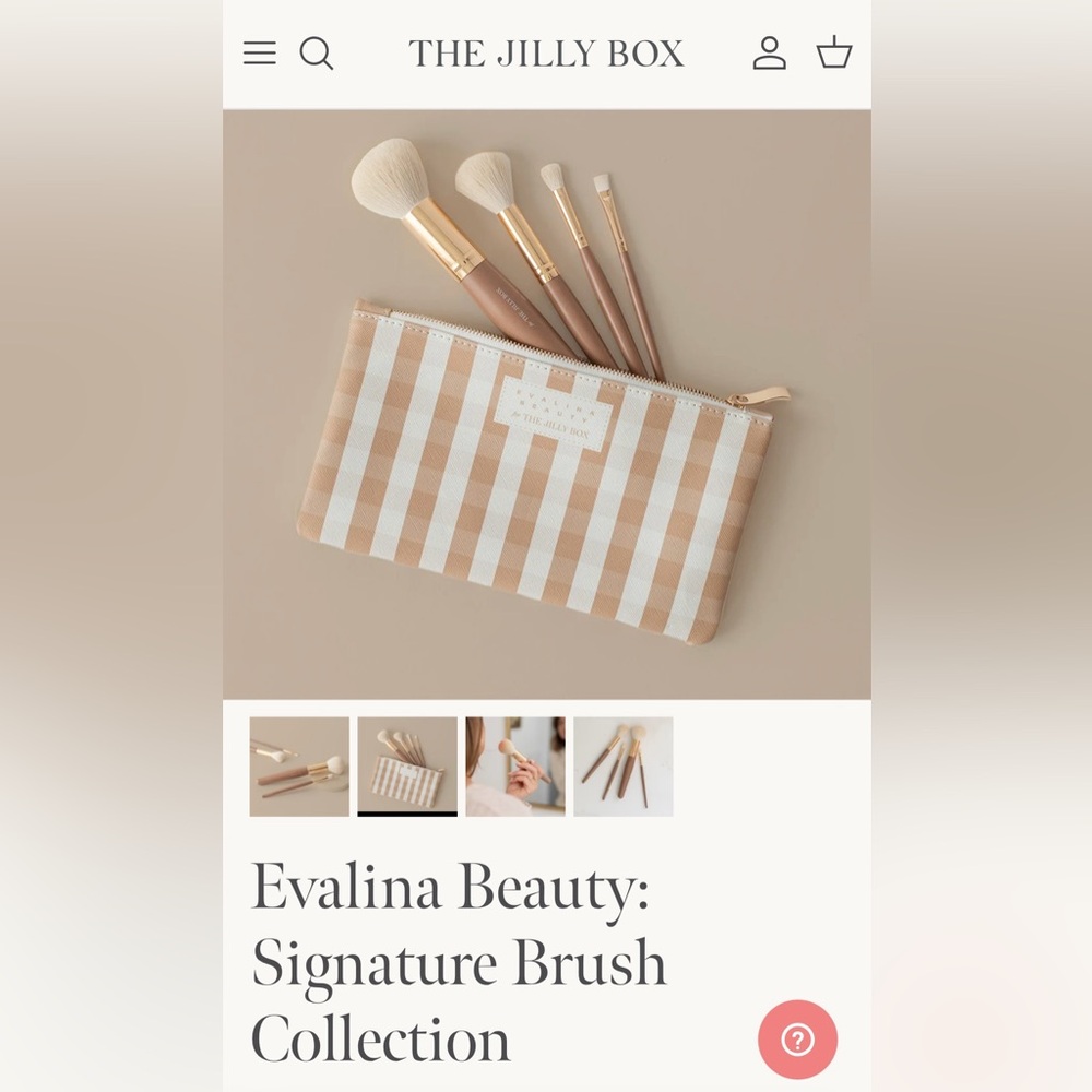 Jilly Box x Evalina make up brush set and make-up bag. Brand new, never used!